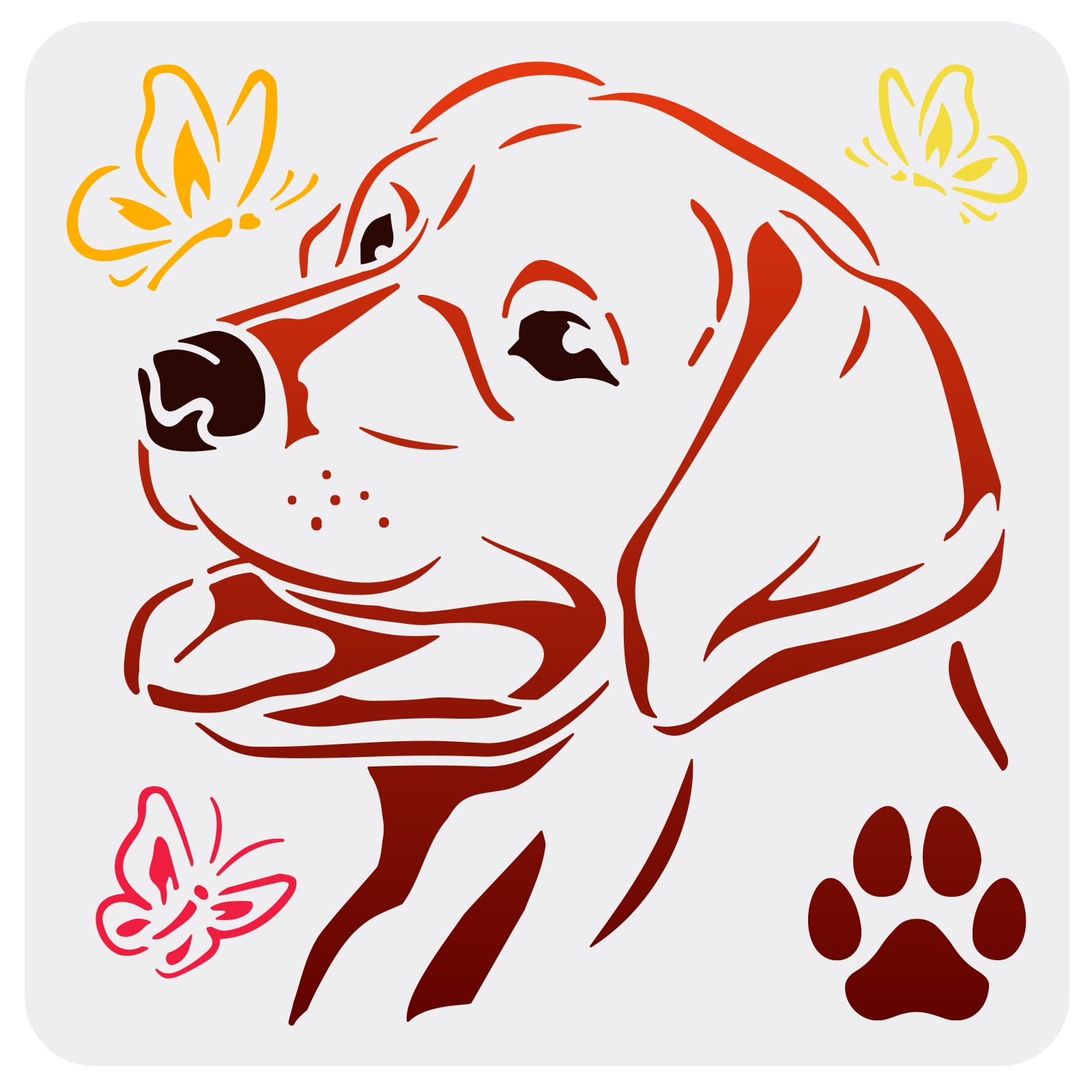 Amazon.co.jp: FINGERINSPIRE 犬用ステンシル 11.8x11.8インチ